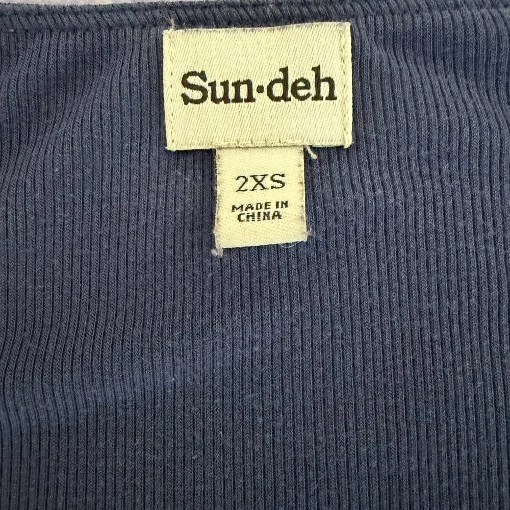 Aritzia Sunday Best Lula Top Shortsleeve in Admiral (Navy) - Picture 3 of 7